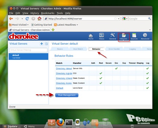 Cherokee com suporte para PHP e MySQL no Ubuntu