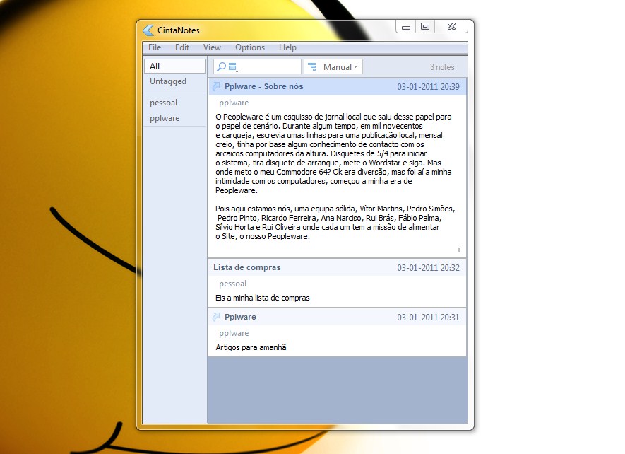 CintaNotes 1.3 – Notas sincronizadas com o Dropbox!