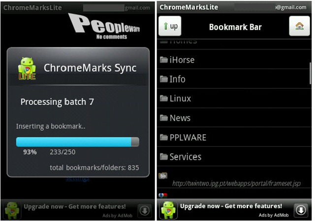 ChromeMarks – Os favoritos do Chrome no Android