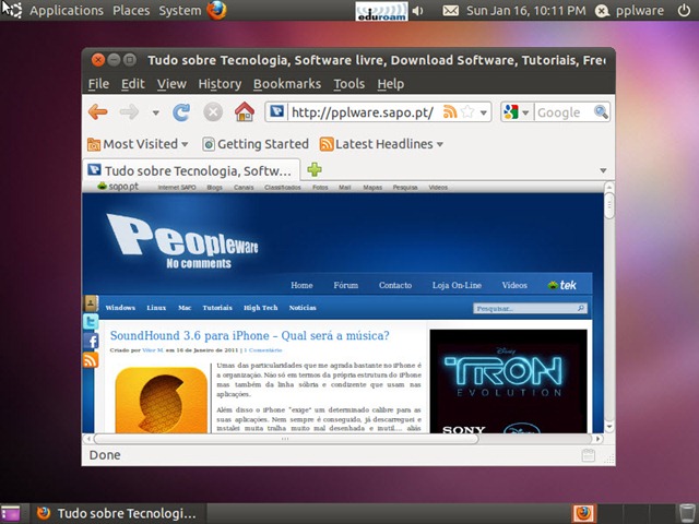Configure a rede eduroam no Ubuntu