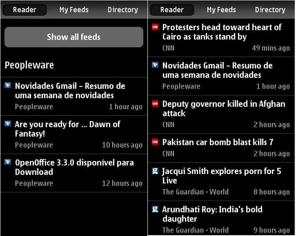 Nokia Reader – leitor RSS para Nokia