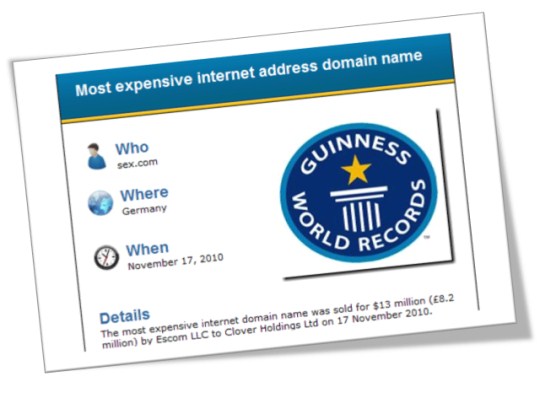 O domínio mais caro da Internet: Sex.com