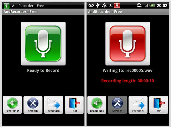 AndRecorder – Grave em voz as suas notas no Android