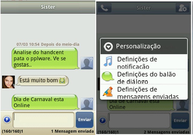 Handcent – App fantástica para SMS/MMS para Android