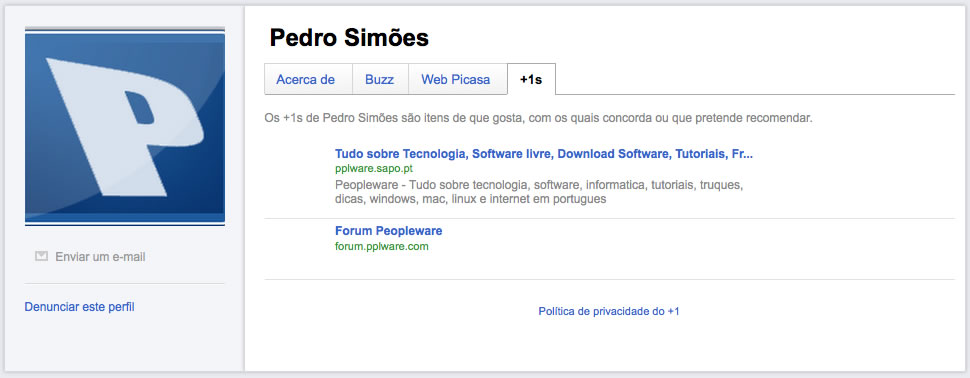 Google +1 – Recomendações sobre pesquisas!