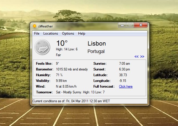 sWeather – Previsão meteorologista no PC
