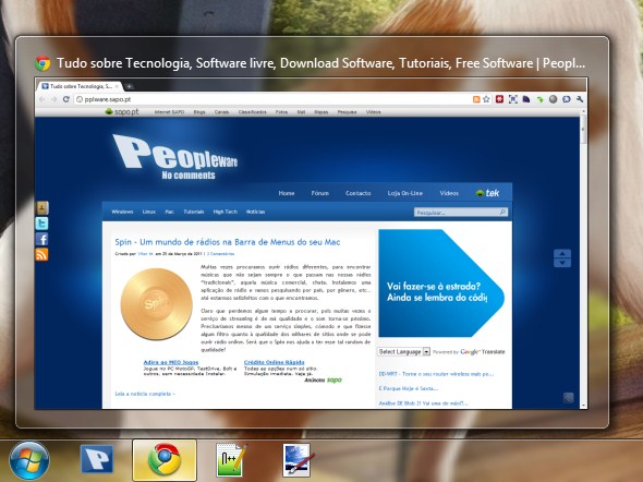 Windows 7 Taskbar Big Preview – Pré-visualizações em grande!