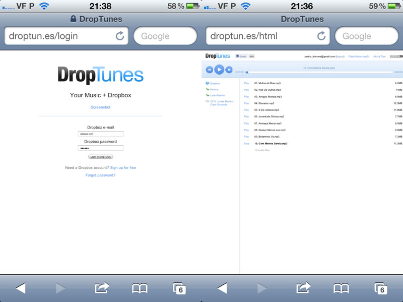 DropTunes – O Player do Dropbox