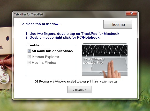 Tab Killer for TrackPad – Feche separadores com o trackpad