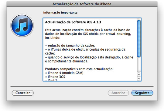 iOS 4.3.3 – A Apple resolveu os problemas de localização