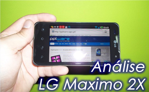 An&aacute;lise smartphone LG Maximo 2X
