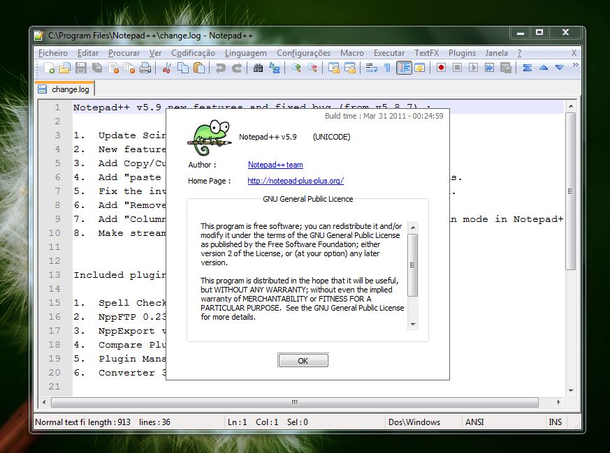 Notepad++ 5.9.1 – Provavelmente o melhor editor de texto