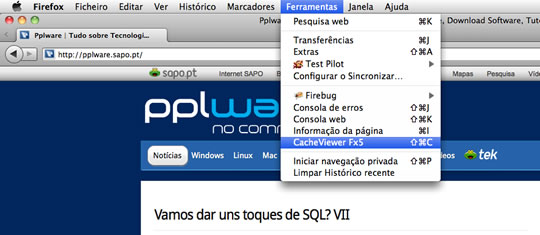 CacheViewer Fx5 – Veja a cache do seu Firefox