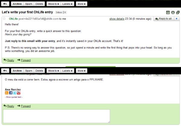 OhLife – Partilhe o seu dia-a-dia por e-mail