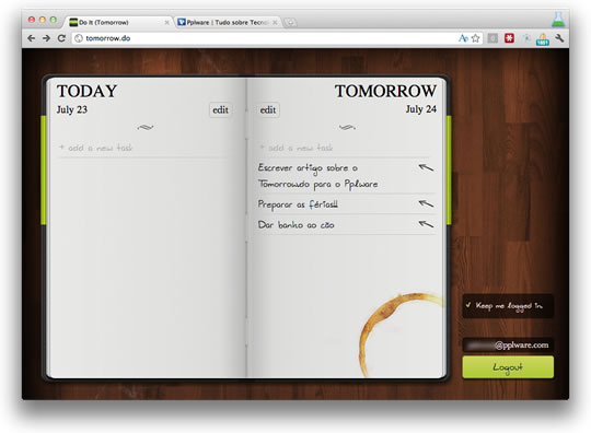 Tomorrow.do – Uma lista de tarefas
