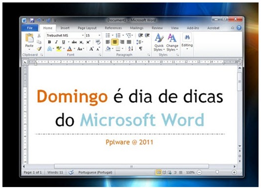 Domingo é dia de dicas do Microsoft Word