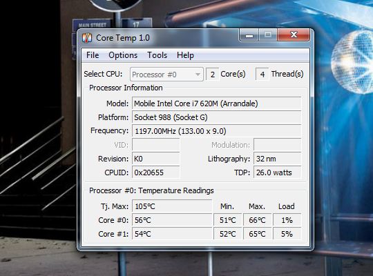 Core Temp 1.0 RC1 – Monitorize o seu CPU