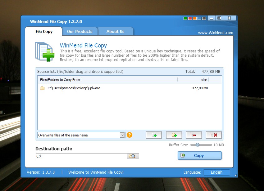 WinMend File Copy – Acelere a cópia de ficheiros