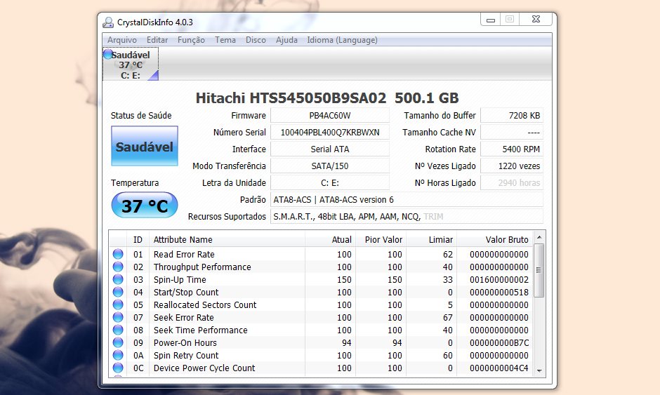 CrystalDiskInfo 4.0.3 – Monitorize os seus discos