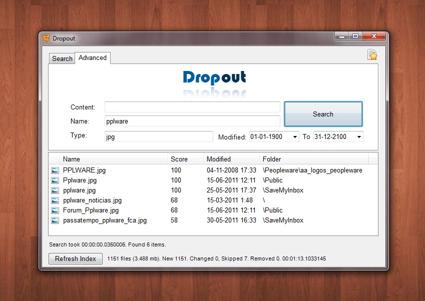 Dropout – Indexador de ficheiros para colocar em qualquer lugar