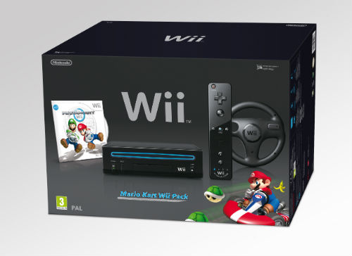 Novo Pack Mario Kart com Wii preta e … volante preto!