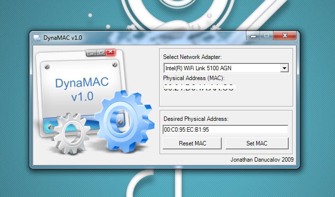 DynaMAC – Mude o endereço Mac da placa de rede no Windows