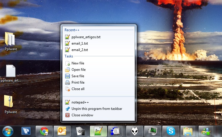 NppJumpList – O Notepad++ adaptado ao Windows 7