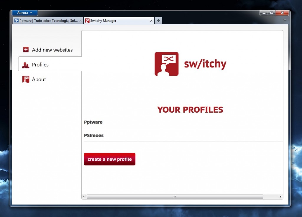 Switchy – Troque de perfis facilmente no Firefox