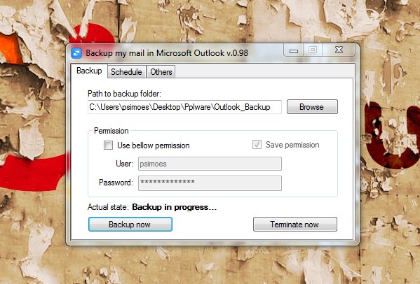 Backup My Mail – Backups periódicos do Outlook