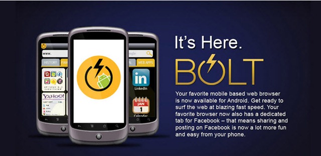 Bolt – Um browser rápido e inovador para Android