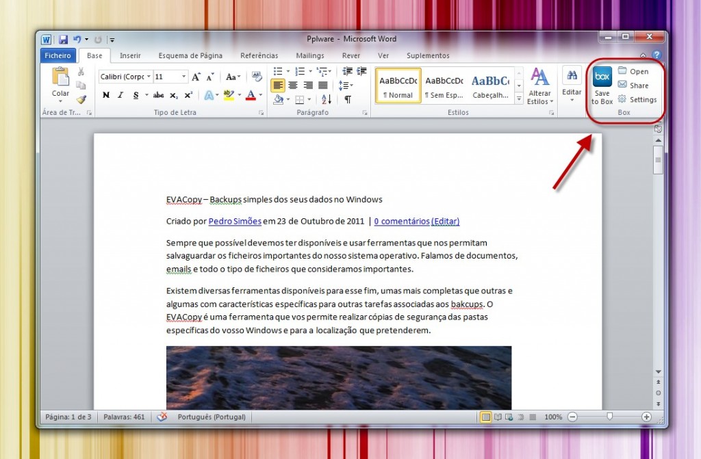 Box for Office – O Box.net no seu Office