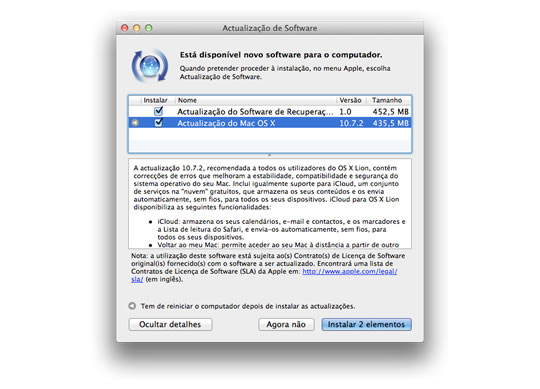 Disponíveis várias actualizações da Apple