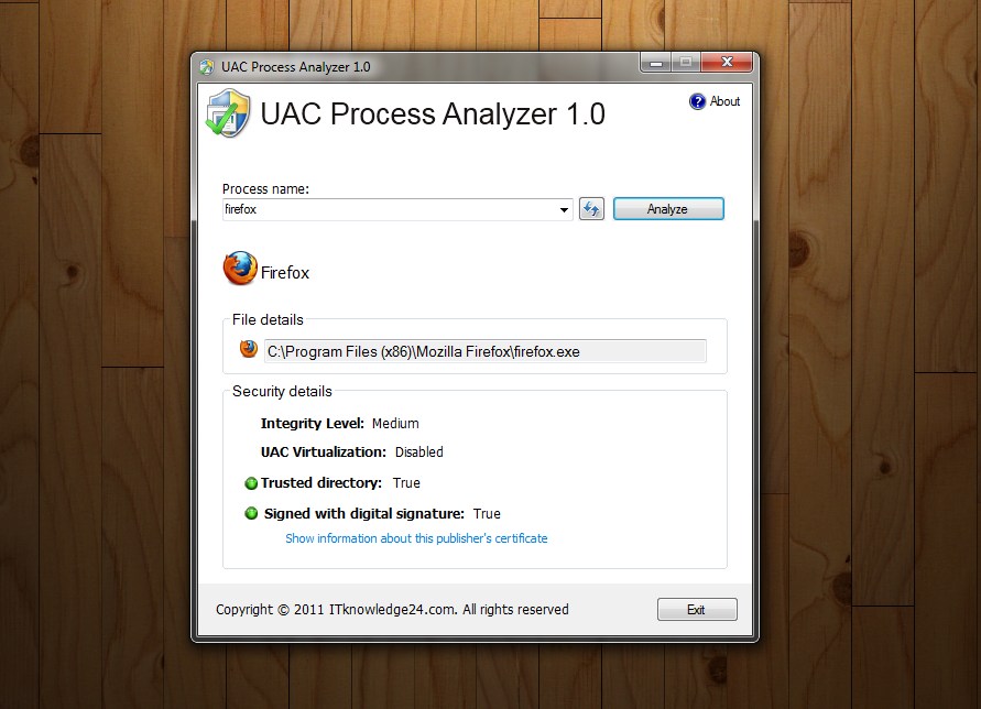 UAC Process Analyzer – Processos à lupa