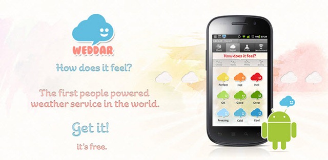 Weddar &ndash; O estado do tempo no Android e iOS dito pelos outros