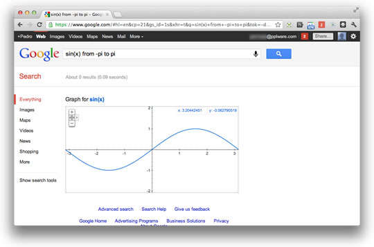 Tenha uma calculadora gráfica na pesquisa do Google