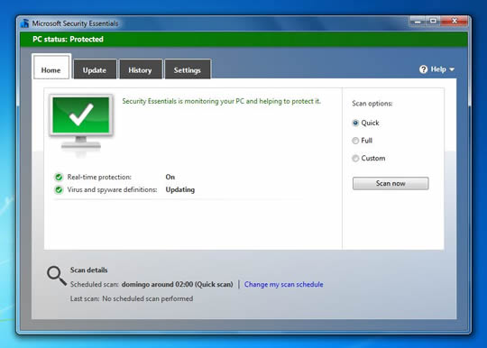 Microsoft Security Essentials – Beta da última versão…