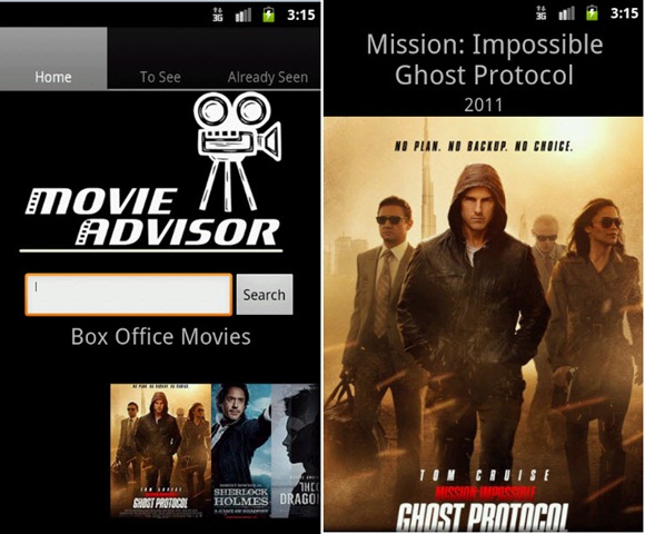 Movie Advisor – O seu conselheiro pessoal de cinema no Android