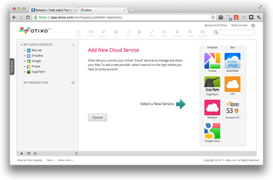 Otixo – Os seus serviços Cloud concentrados num só local