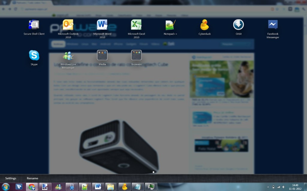 WinLaunch – Launchpad  do Mac OS X Lion no Windows 7