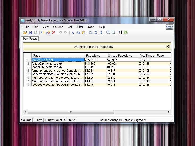 Tabular Text Editor – Editar CSV sem o Excel