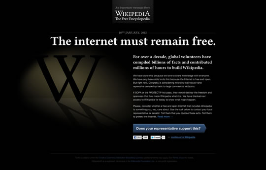 Wikipedia confirma que vai desligar serviços por 24 horas