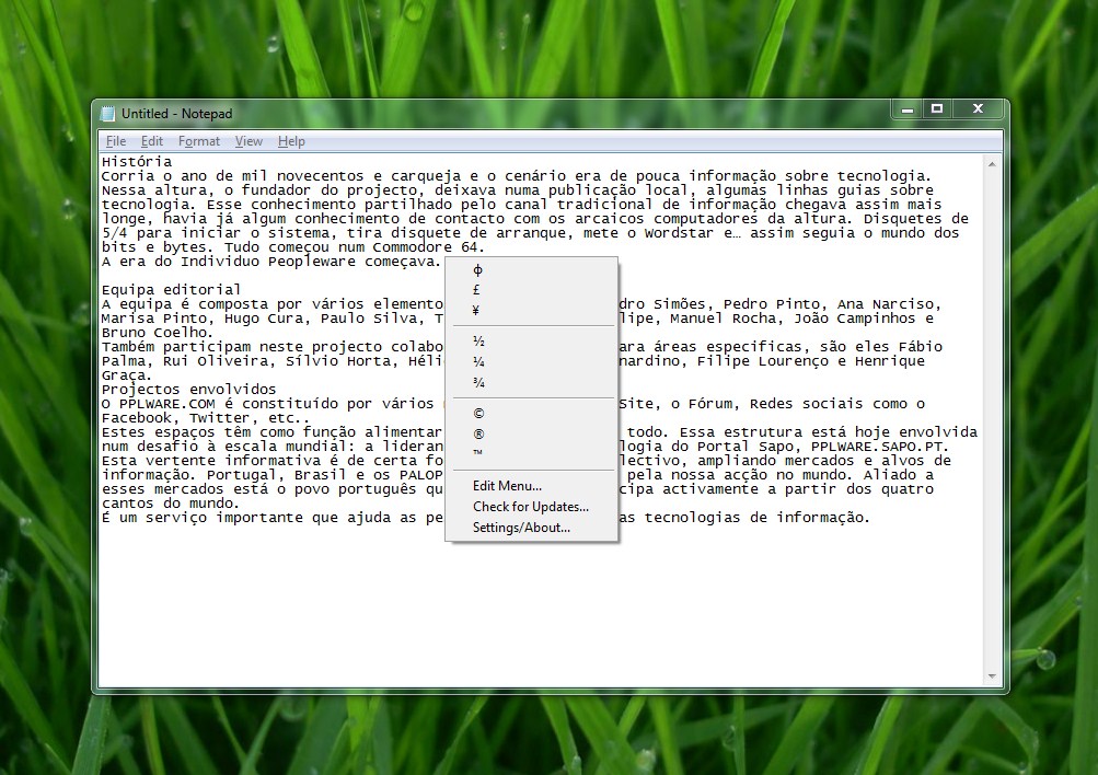 CatchChar – Caracteres Unicode em qualquer lugar