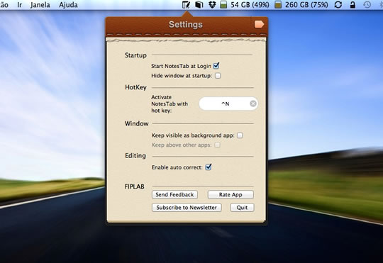 NotesTab – Tome notas rápidas no Mac