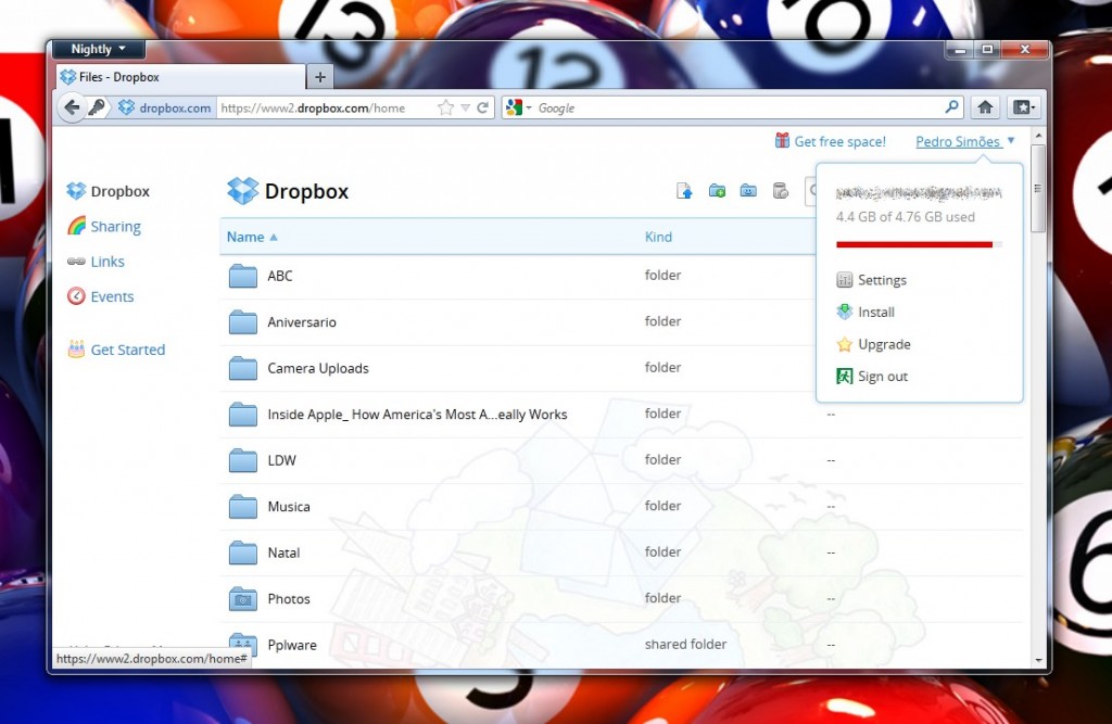 A nova cara do Dropbox