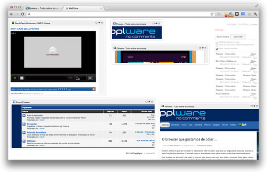Extensão Chrome: WebView – Clips web que se actualizam