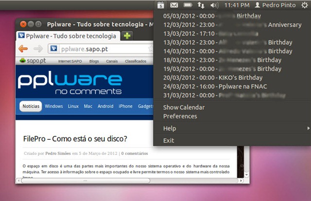 Dica – Eventos do Google Calendar no painel do Ubuntu