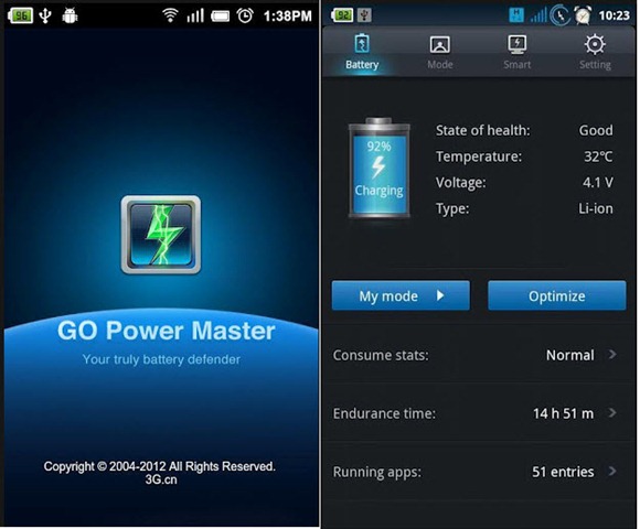 Go Power Master – Gestão do consumo da bateria do Android