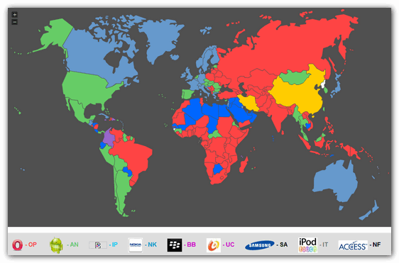 A Internet nos SOs Móveis a nível planetário – Fevereiro/2012