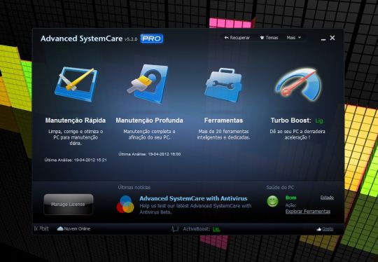 Advanced SystemCare 5.2.0 – O acelerador do seu Windows