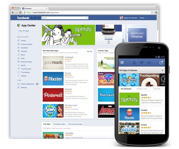 Vem a&iacute; a App Center do Facebook
